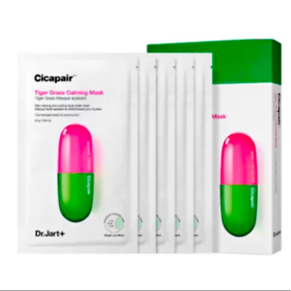 Dr. Jart+ Divine Cicapair Tiger Grass Calming Mask. Five Masks Included!